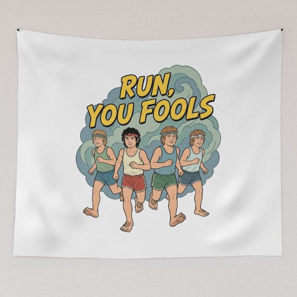 Item preview, Run You Fools Funny Fantasy Halfling Cardio Workout Parody designed and sold by Fenay Designs.