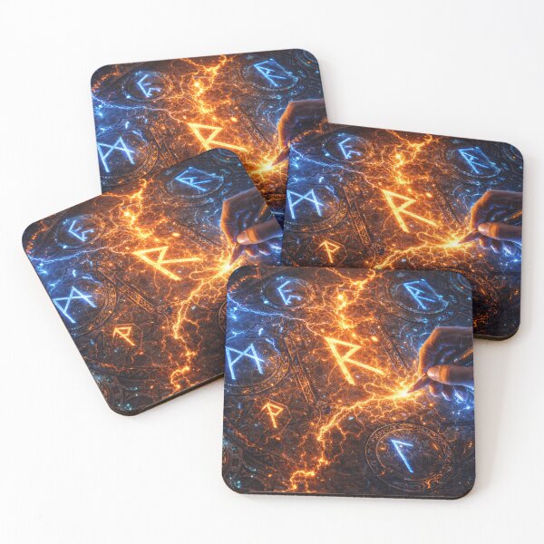 Item preview, Runes of Arcane Power – Ancient Magic Symbols and Elemental Energy Fantasy Art designed and sold by DrakariArt.