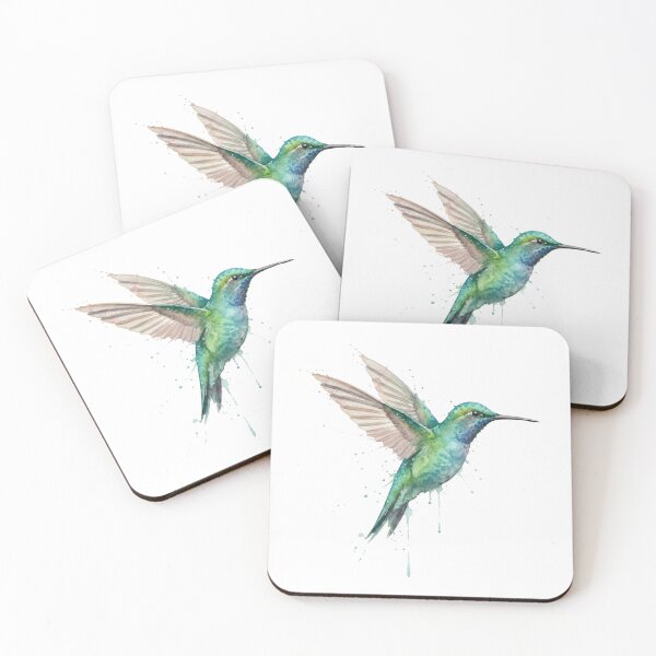 Item preview, Ethereal Watercolor Hummingbird | Vibrant Flight Splash Art | Fluid Nature Illustration designed and sold by Thaliandra.
