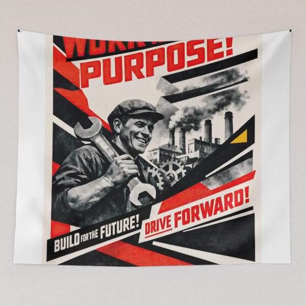 Item preview, Work Is Purpose: Forge the Future with Strength designed and sold by ForeverPrintsOK.