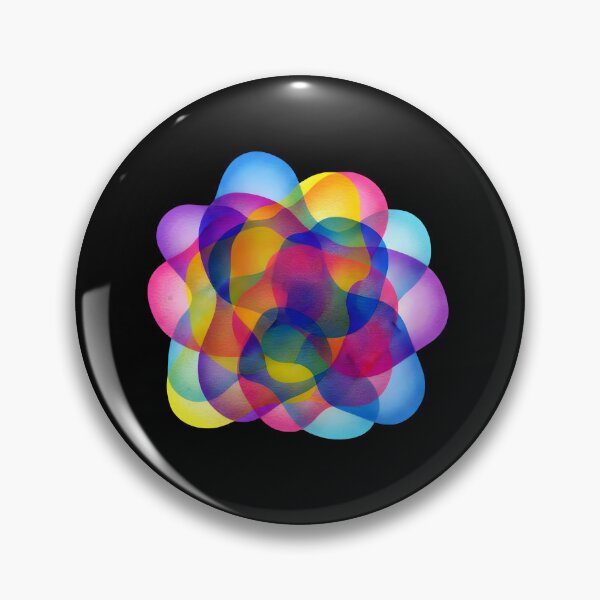 Item preview, Colorful Overlapping Circles - Abstract Geometric Color Theory designed and sold by Dakson Design - Fantasy Art.