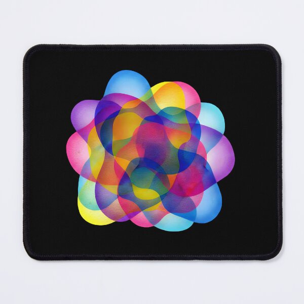 Item preview, Colorful Overlapping Circles - Abstract Geometric Color Theory designed and sold by Dakson Design - Fantasy Art.