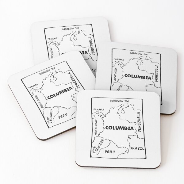 Item preview, Colombia Map Art - Minimalist South America Travel Graphic designed and sold by mashmosh.