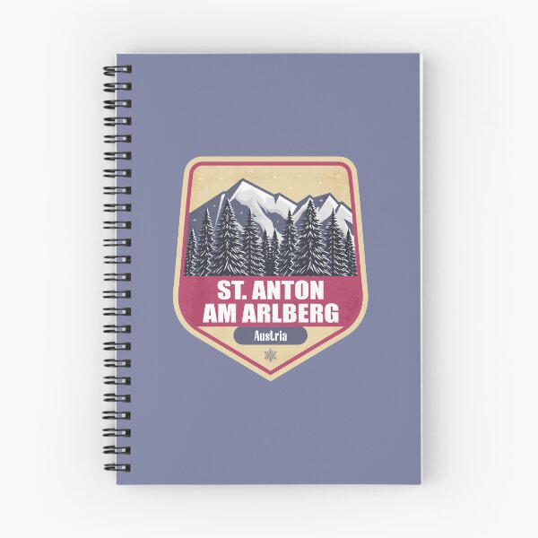 Item preview, St. Anton am Arlberg Austria – Snowy Mountain Winter Badge designed and sold by CynthiaGraphics.