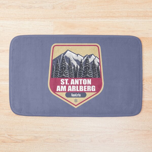 Item preview, St. Anton am Arlberg Austria – Snowy Mountain Winter Badge designed and sold by CynthiaGraphics.