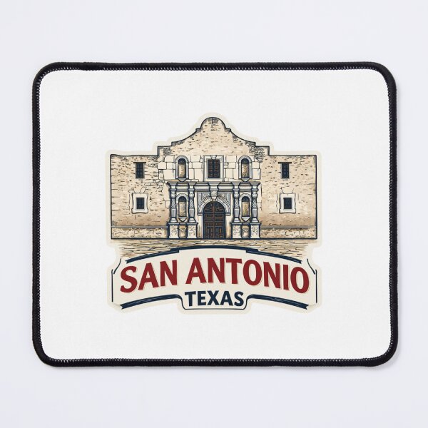 Item preview, The Alamo San Antonio Texas Travel Sticker Vintage Postcard Design designed and sold by Blurbean.