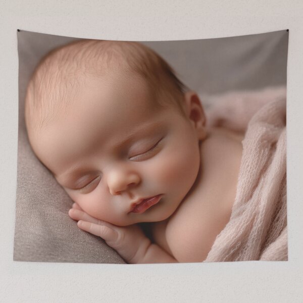 Item preview, Newborn baby sleeping peacefully designed and sold by anytka.