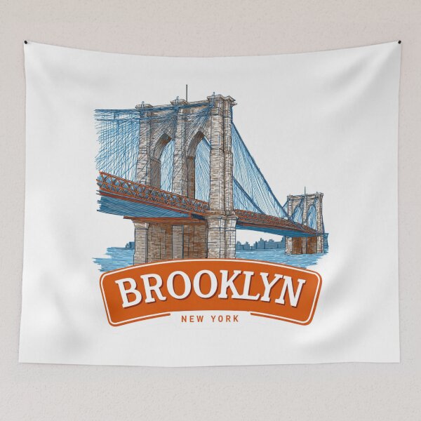 Item preview, Brooklyn Bridge New York City Travel Sticker Gothic Architecture Design designed and sold by Blurbean.