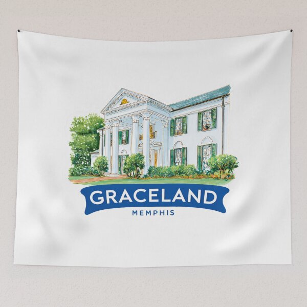 Item preview, Graceland Memphis Elvis Presley Mansion Travel Sticker Southern Architecture designed and sold by Blurbean.