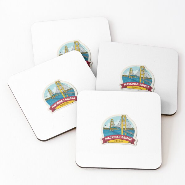 Item preview, Mackinac Bridge Michigan Great Lakes Suspension Bridge Travel Sticker designed and sold by Blurbean.