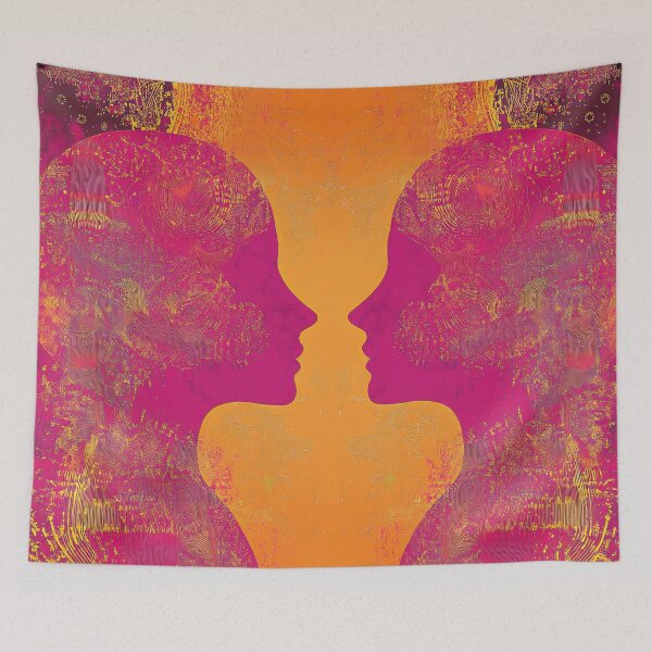 Item preview, Colorful face silhouettes designed and sold by anytka.