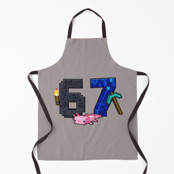Item preview, 67 Gamer Pixel Design with Axolotl and Pickaxe | Retro Gaming Art designed and sold by VelvetSkyStudio.