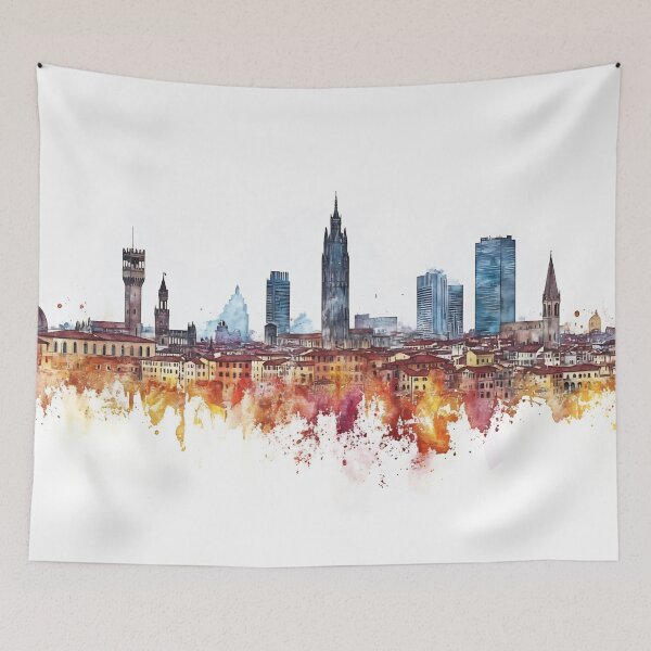 Item preview, Florence skyline with vibrant colors designed and sold by anytka.