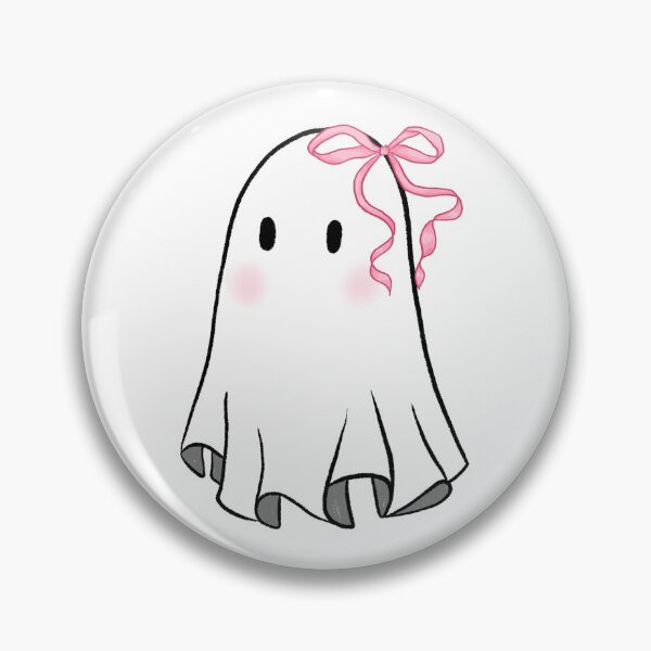 Item preview, cute ghost with a bow designed and sold by delicate-pov.