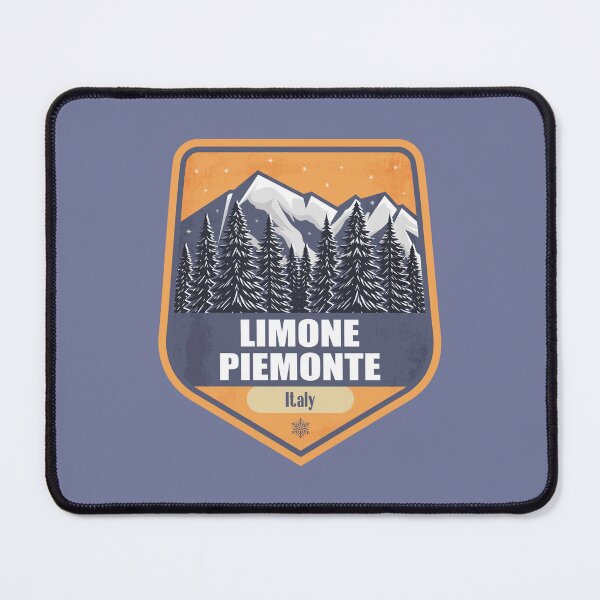 Item preview, Limone Piemonte Italy – Snowy Mountain Winter Badge designed and sold by CynthiaGraphics.