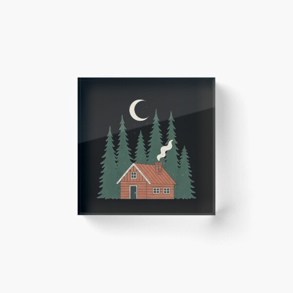 Item preview, Cozy Cottagecore Cabin In The Woods In The Style Of Van Gogh Vintage Forest designed and sold by DrawHandArt.