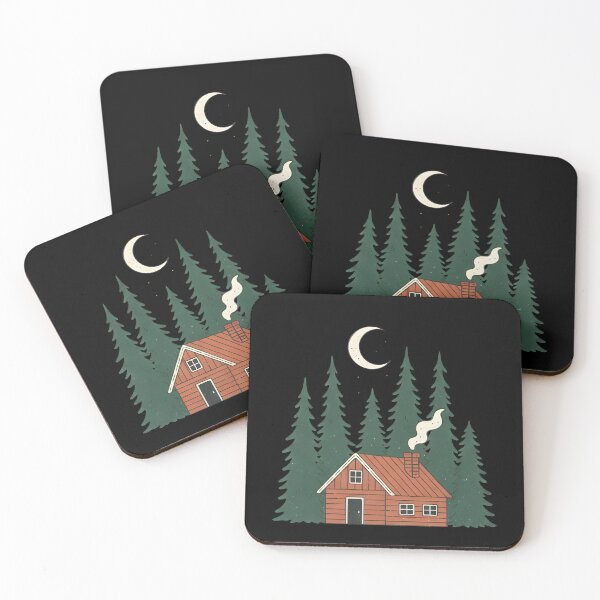 Item preview, Cozy Cottagecore Cabin In The Woods In The Style Of Van Gogh Vintage Forest designed and sold by DrawHandArt.