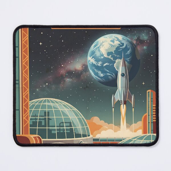 Item preview, Visit Mars: The Red Jewel - Vintage Sci-Fi Travel Poster designed and sold by gpeppe91.