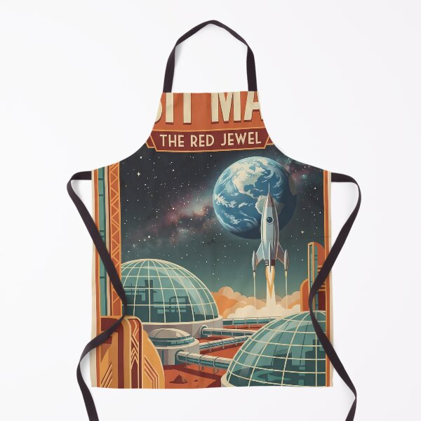 Item preview, Visit Mars: The Red Jewel - Vintage Sci-Fi Travel Poster designed and sold by gpeppe91.
