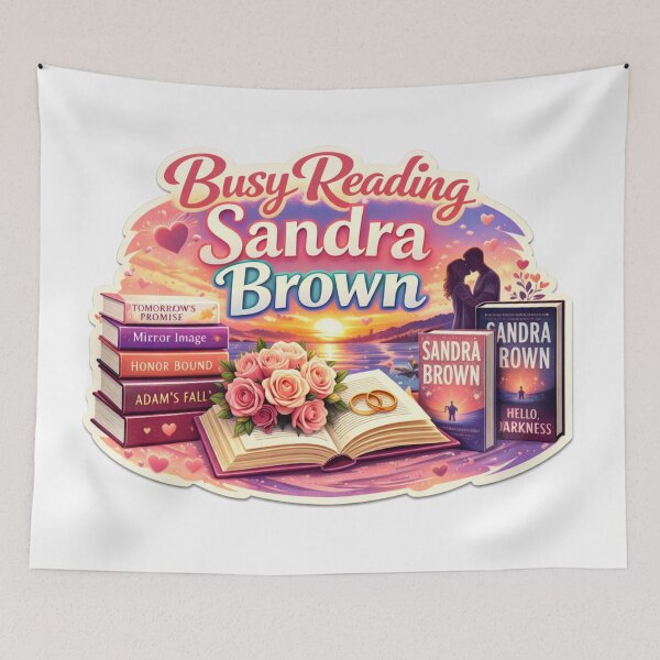 Item preview, Busy Reading Sandra Brown designed and sold by PeacefulHShop.