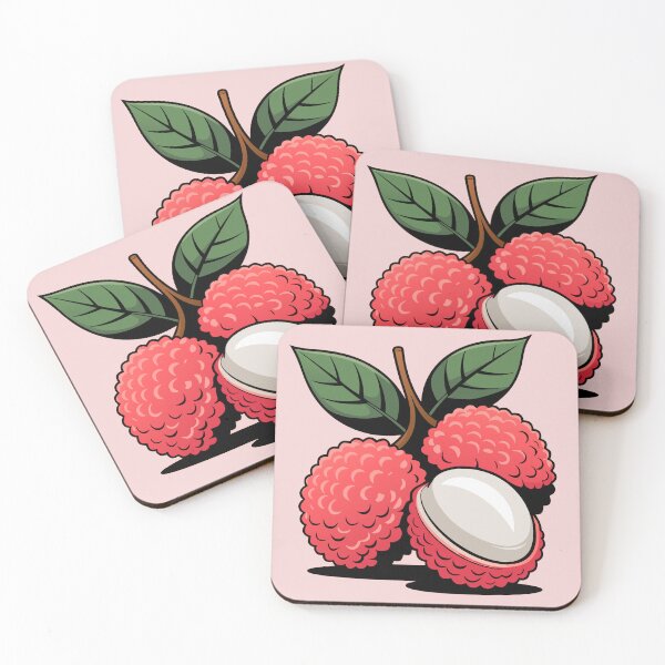 Item preview, Lychee Fruit Vector Illustration – Tropical Exotic Fruit Art designed and sold by Royalsticker.