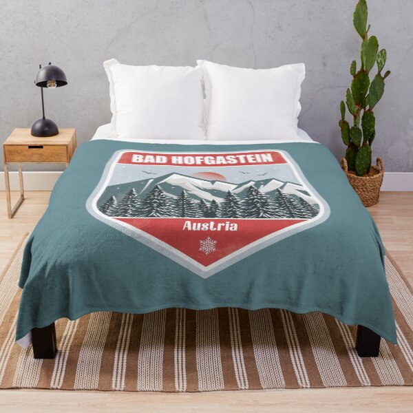 Item preview, Bad Hofgastein Austria – Snowy Mountain Winter Badge designed and sold by CynthiaGraphics.