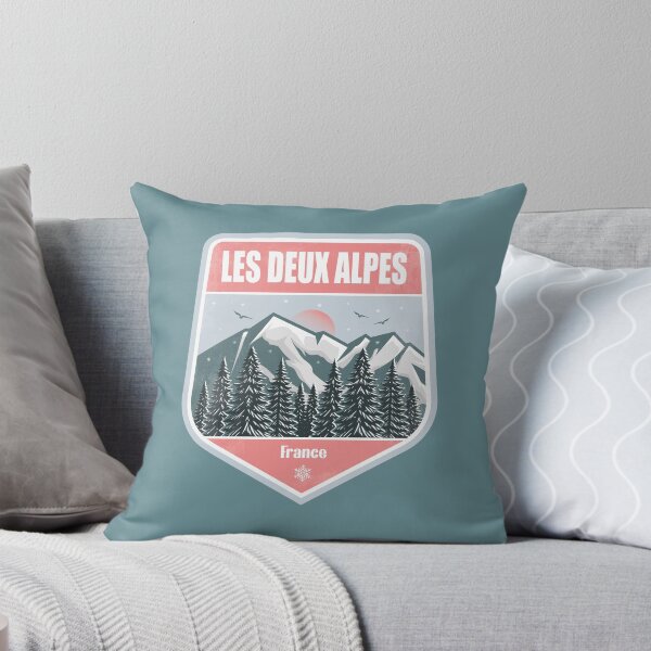 Item preview, Les Deux Alpes France – Snowy Mountain Winter Badge designed and sold by CynthiaGraphics.