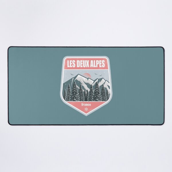 Item preview, Les Deux Alpes France – Snowy Mountain Winter Badge designed and sold by CynthiaGraphics.