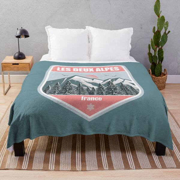 Item preview, Les Deux Alpes France – Snowy Mountain Winter Badge designed and sold by CynthiaGraphics.