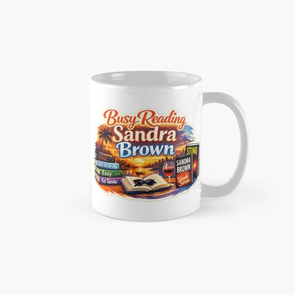 Item preview, Busy Reading Sandra Brown (v2) designed and sold by PeacefulHShop.