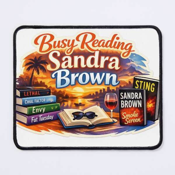 Item preview, Busy Reading Sandra Brown (v2) designed and sold by PeacefulHShop.