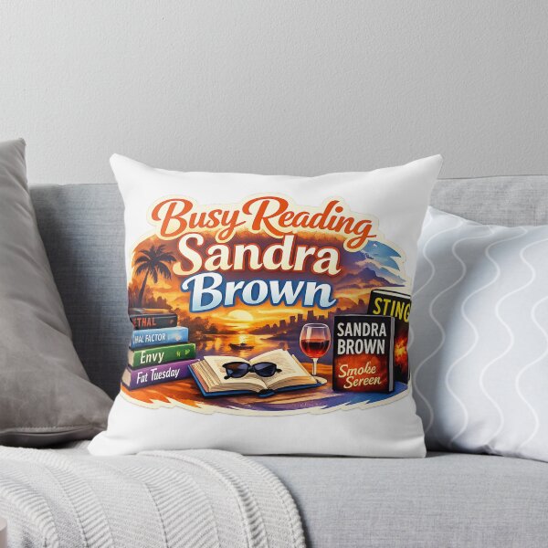 Item preview, Busy Reading Sandra Brown (v2) designed and sold by PeacefulHShop.