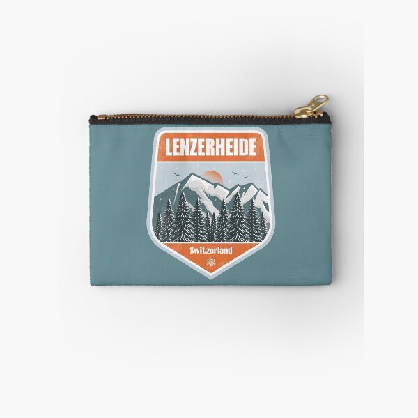 Item preview, Lenzerheide Switzerland – Snowy Mountain Winter Badge designed and sold by CynthiaGraphics.