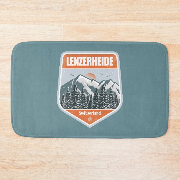 Item preview, Lenzerheide Switzerland – Snowy Mountain Winter Badge designed and sold by CynthiaGraphics.