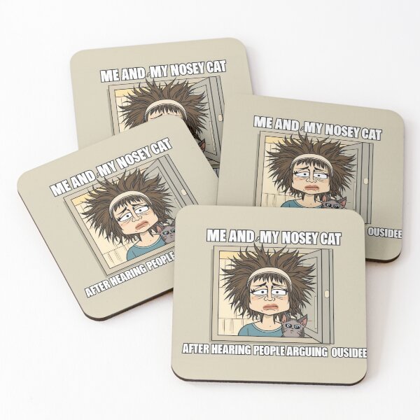 Item preview, Me And My Nosey Cat Funny Meme | Drama Outside Cartoon Design designed and sold by QuikFun.