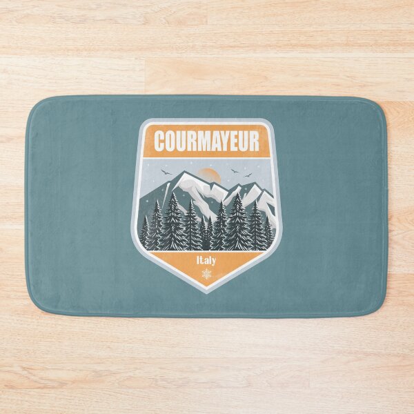 Item preview, Courmayeur Italy – Snowy Mountain Winter Badge designed and sold by CynthiaGraphics.