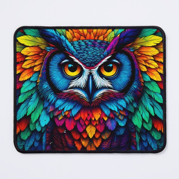 Item preview, Neon Feather Owl – Majestic Fantasy designed and sold by Neer arts.