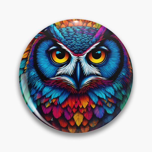 Item preview, Neon Feather Owl – Majestic Fantasy  designed and sold by Neer arts.