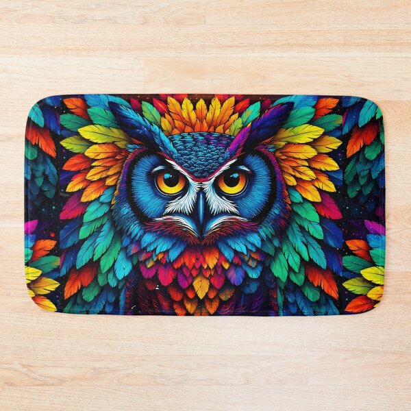 Item preview, Neon Feather Owl – Majestic Fantasy  designed and sold by Neer arts.