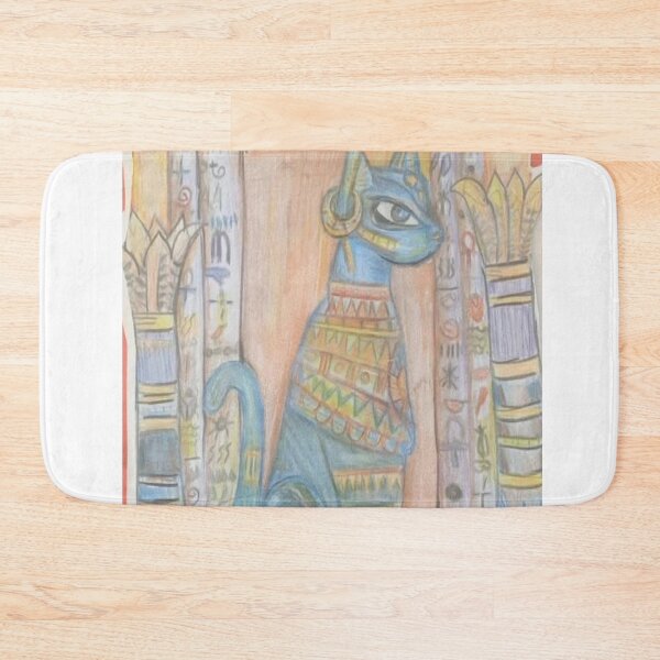 Item preview, Ancient Egyptian Cat Goddess Bastet Art | Pharaonic Mythology Illustration designed and sold by AkkoAkko.