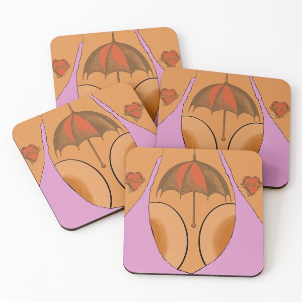 Item preview, Symbolic Body Art Illustration – Umbrella and Sacred Heart Motif designed and sold by Langlearn Spatial.