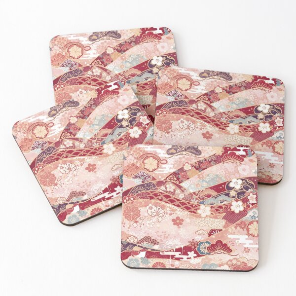 Item preview, Elegant Japanese Floral Flow: Traditional Wagi Pattern designed and sold by Musubi-wa.