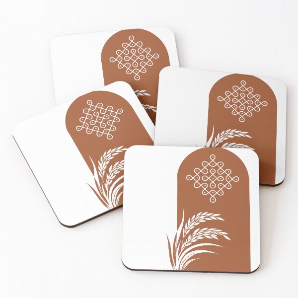 Item preview, Boho Pongal Kolam Art – Rustic Terracotta Harvest Design designed and sold by Rexyy Studio .