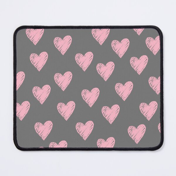 Item preview, Pink Hearts Pattern on Dark Gray Background designed and sold by lunadesignsmoon.