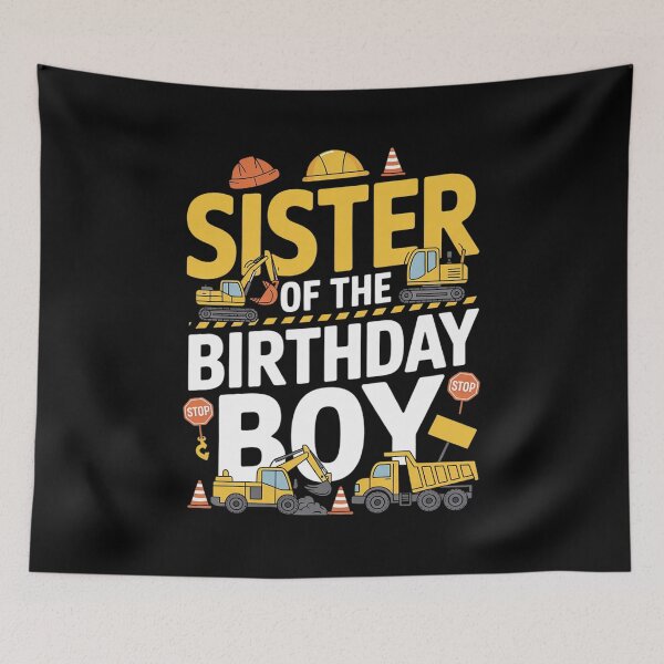 Item preview, Construction Family Party Sister Of The Birthday Boy designed and sold by angolinnArt.