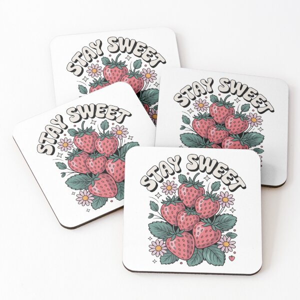 Item preview,  Stay Sweet Strawberry Cute Kawaii Pastel Aesthetic T-Shirt stay sweet, cute summer shirt, sweet strawberry, designed and sold by KiciKi.