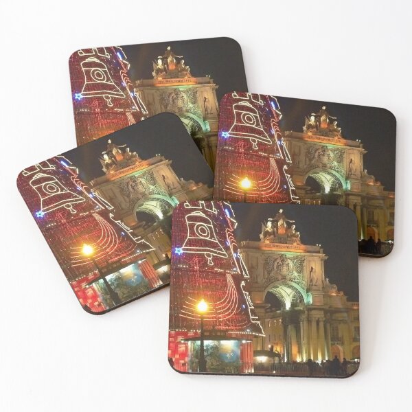 Item preview, Christmas in Lisbon. Praça do Comércio e Arco da Rua Augusta. designed and sold by Tereza Pilar  Art.