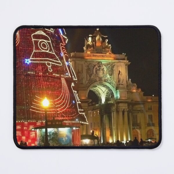 Item preview, Christmas in Lisbon. Praça do Comércio e Arco da Rua Augusta. designed and sold by Tereza Pilar Art.