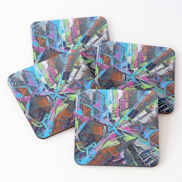 Item preview, Neon Geometric Chaos - Abstract Futurism Art designed and sold by gpeppe91.