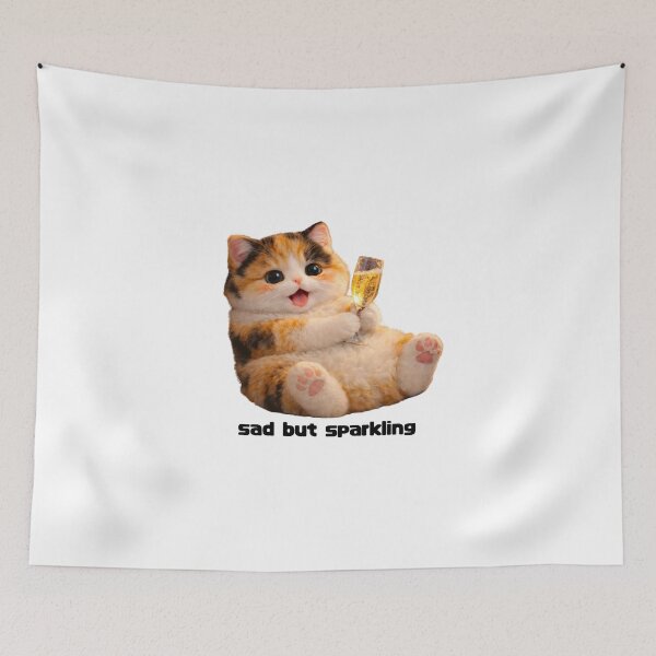 Item preview, Happy Calico Cat Celebrating in Paris designed and sold by sad-but-cute studio.